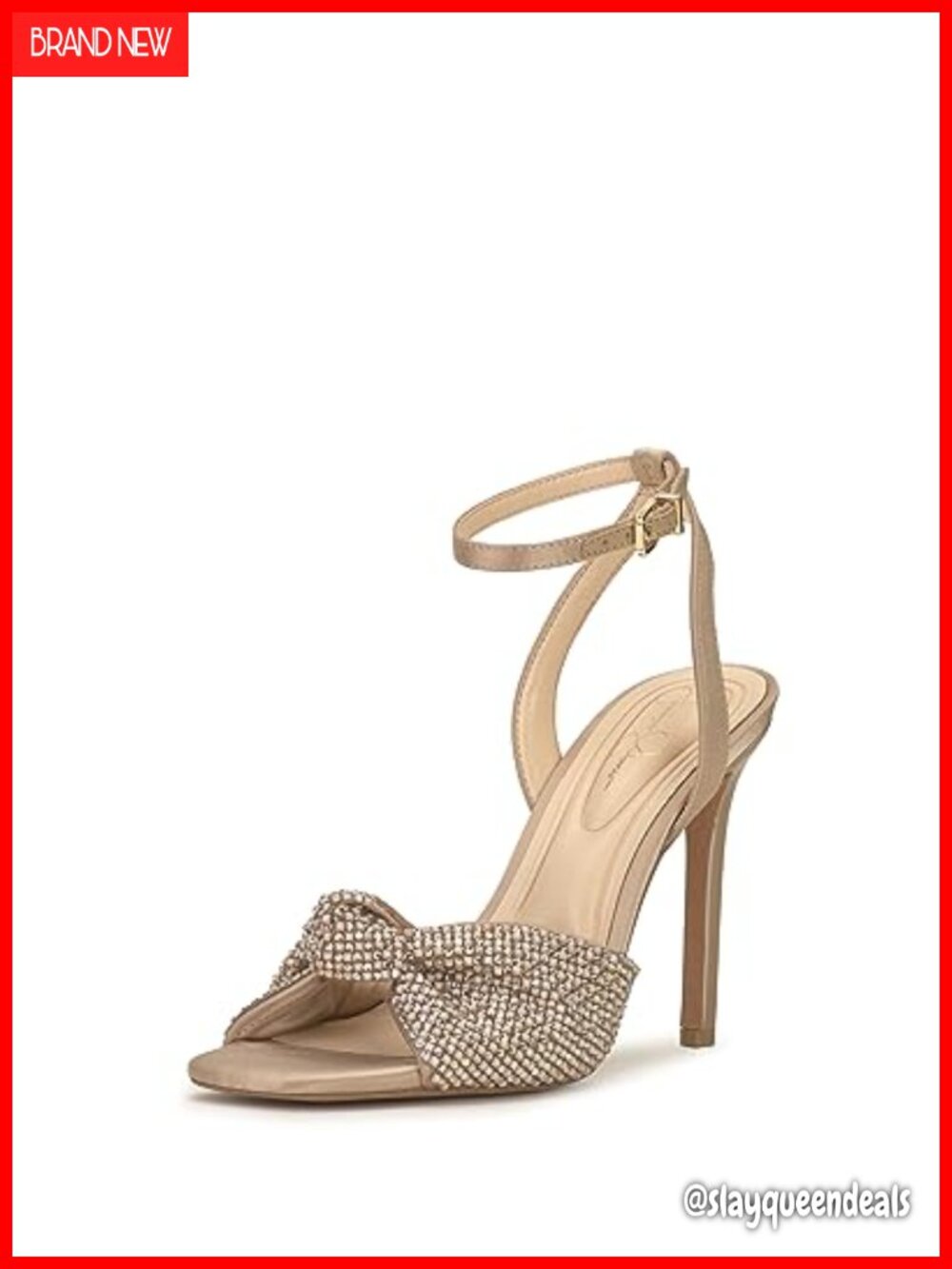 Embellished Heeled Dress Sandal Ankle Strap Stiletto Open Toe